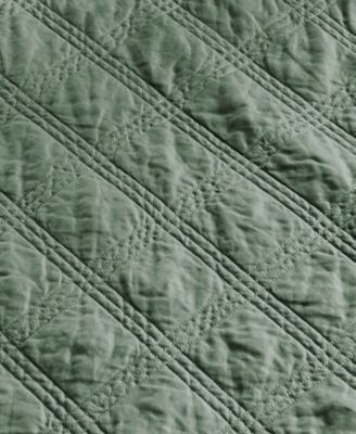 Washed Linen Reversible Quilted Throw, 50" x 60"