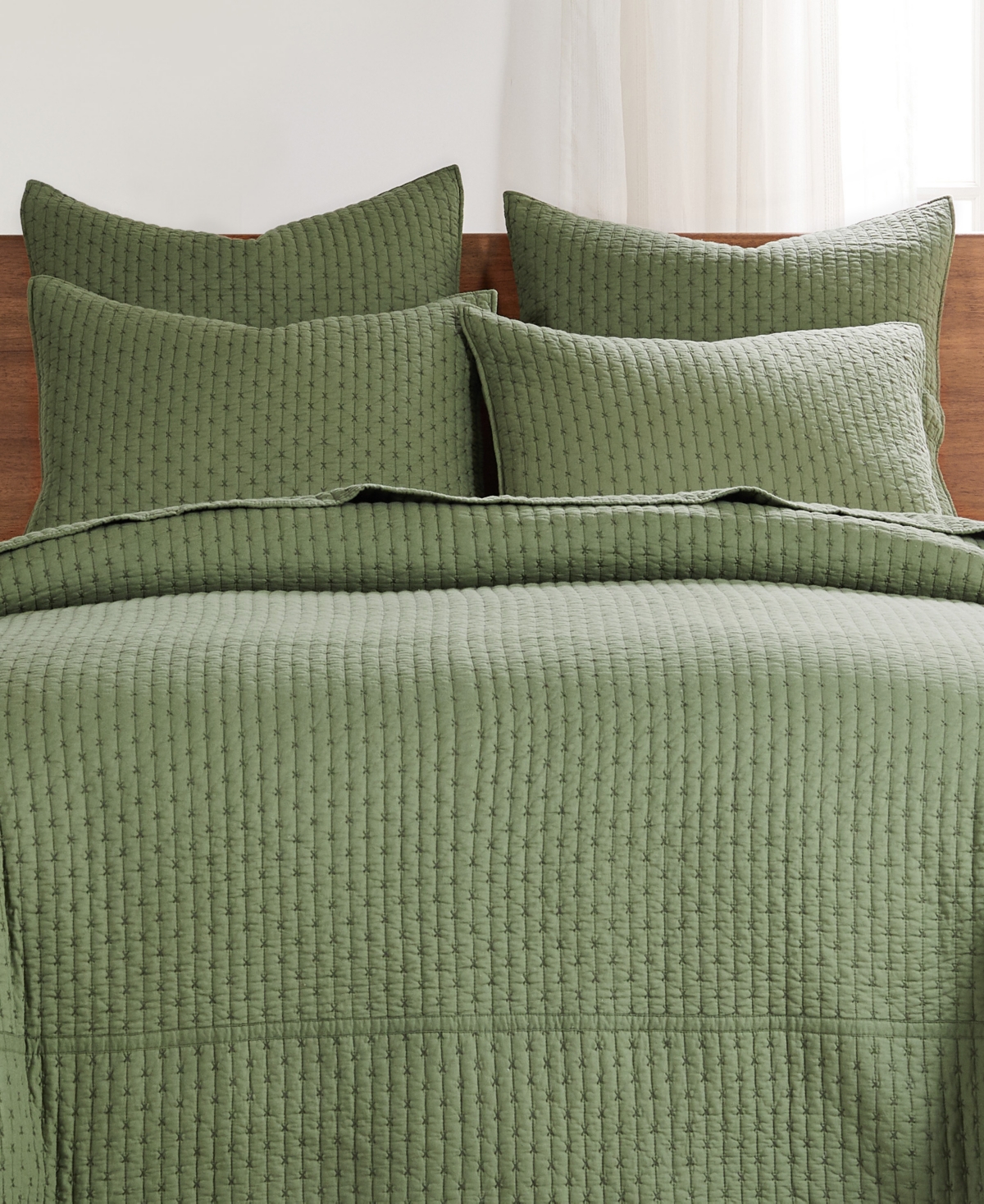 Levtex Cross Stitch Stitching 2-pc. Sham Set, European