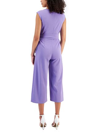 Women s Tie Waist Cropped Jumpsuit