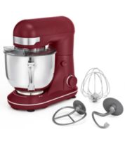 HOMCOM Stand Mixer with 6+1P Speed 600W Tilt Head Kitchen Electric Mixer with 6 qt Stainless Steel Mixing Bowl Beater Dough Hook Red