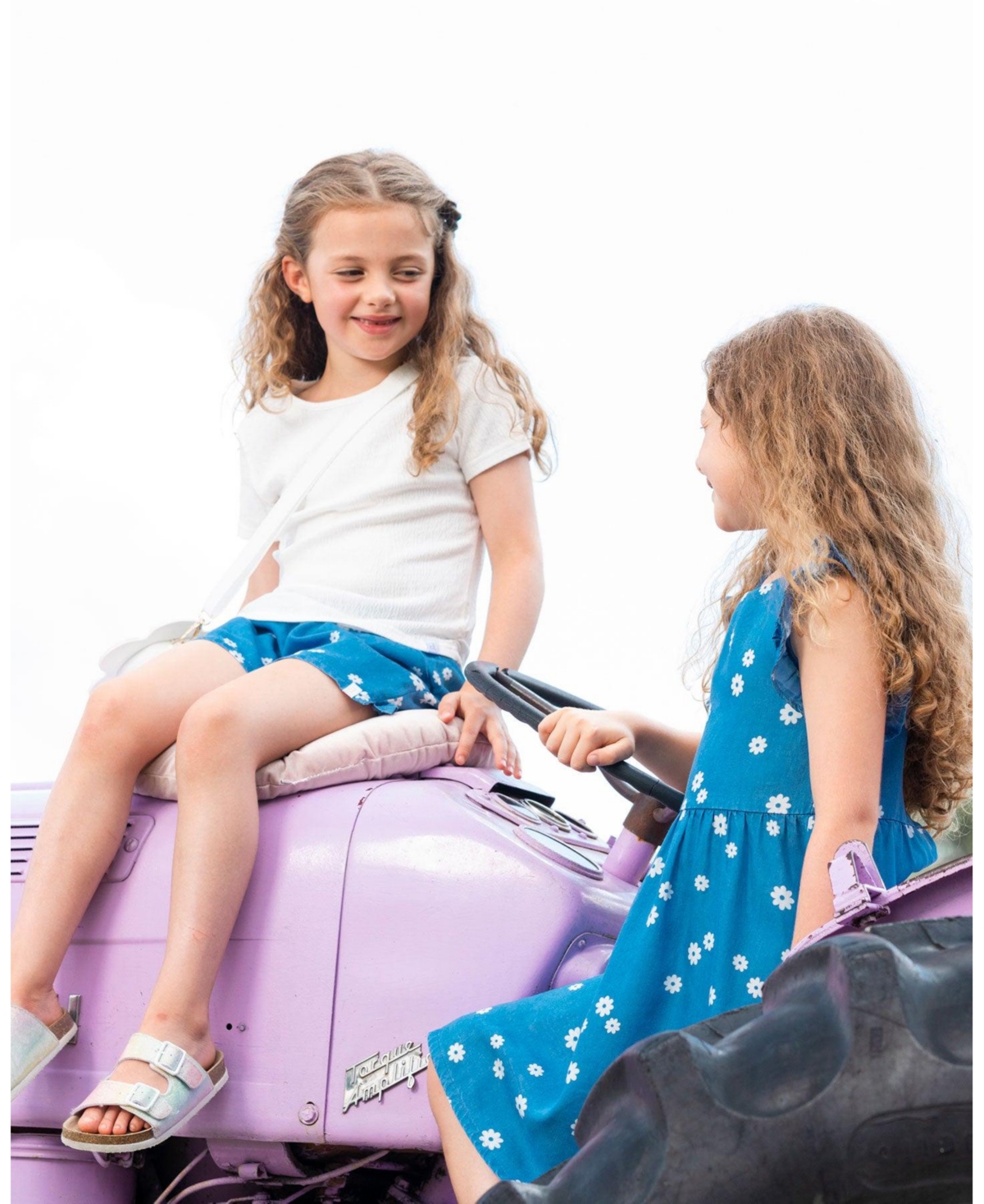 Girl Crinkle Jersey Top- Child - Off white