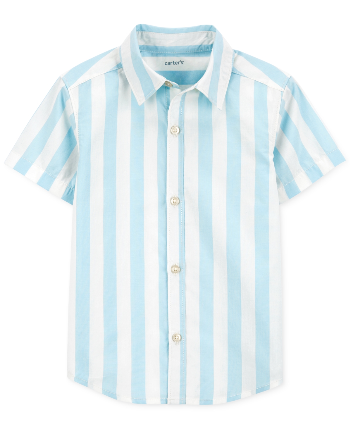 Carter's Babies' Toddler Boys Striped Button Down Shirt In Blue