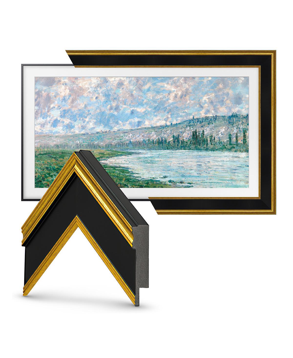 Deco Tv Frames Customizable Frame for Samsung The Frame Tv 2021-2023 - Antique gold  black