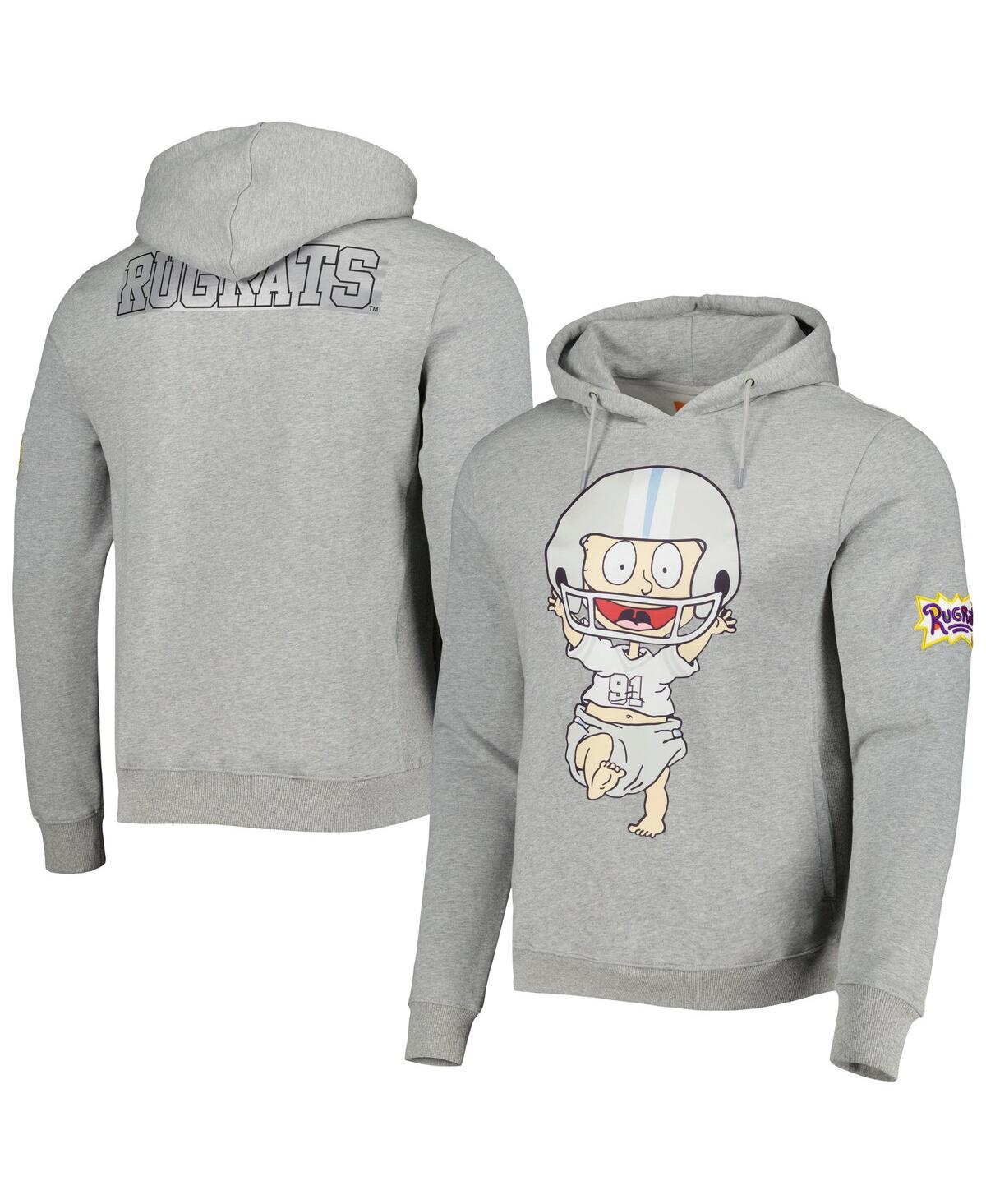 Freeze Max Men's And Women's  Heather Gray Rugrats Tommy Football Pullover Hoodie