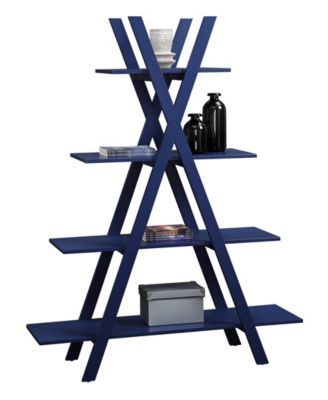 45.75" Medium Density Fiberboard (MDF) Oxford a Frame Bookshelf