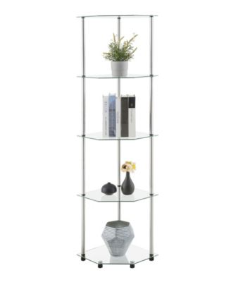 13.75" Glass Designs2Go Classic 5 Tier Corner Tower