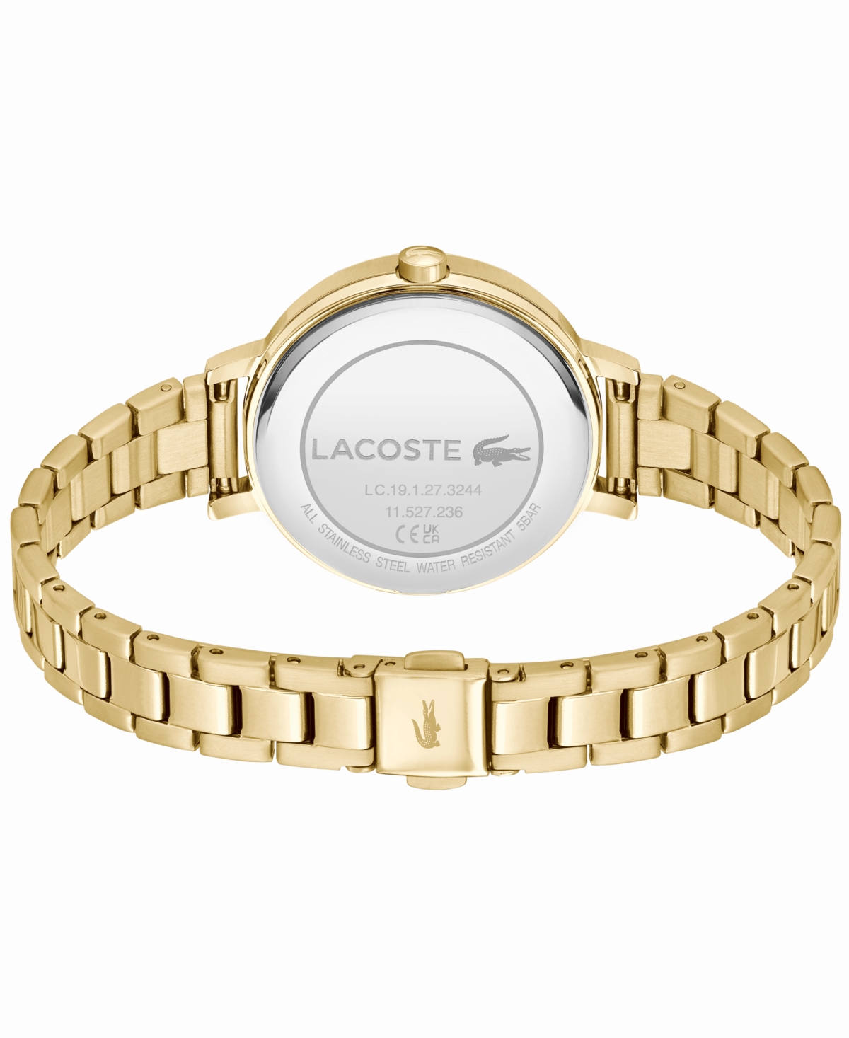 Shop Lacoste Women's Riga Quartz Gold-tone Stainless Steel Bracelet Watch 34mm