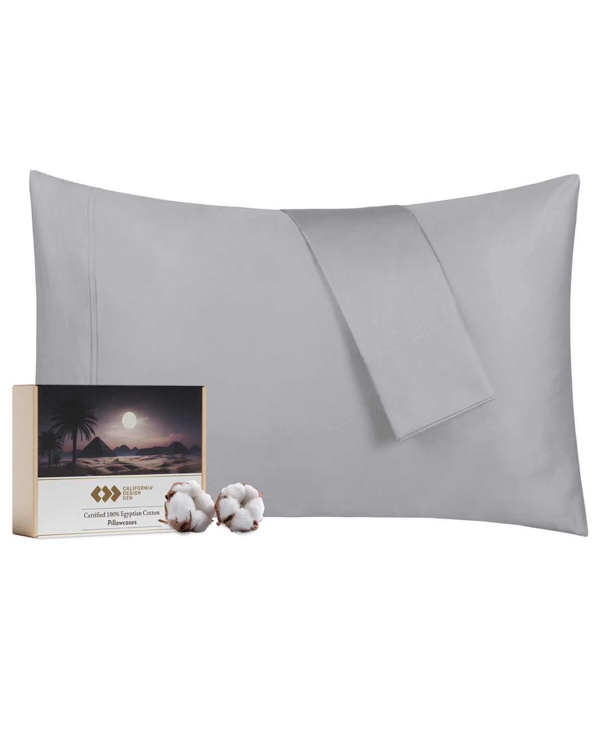 Certified Luxury 100% Egyptian Cotton Pillow Cases Size Set of 2, Sateen Weave, Soft, Breathable & Cooling Pillow Cases Set of 2 for Standard /