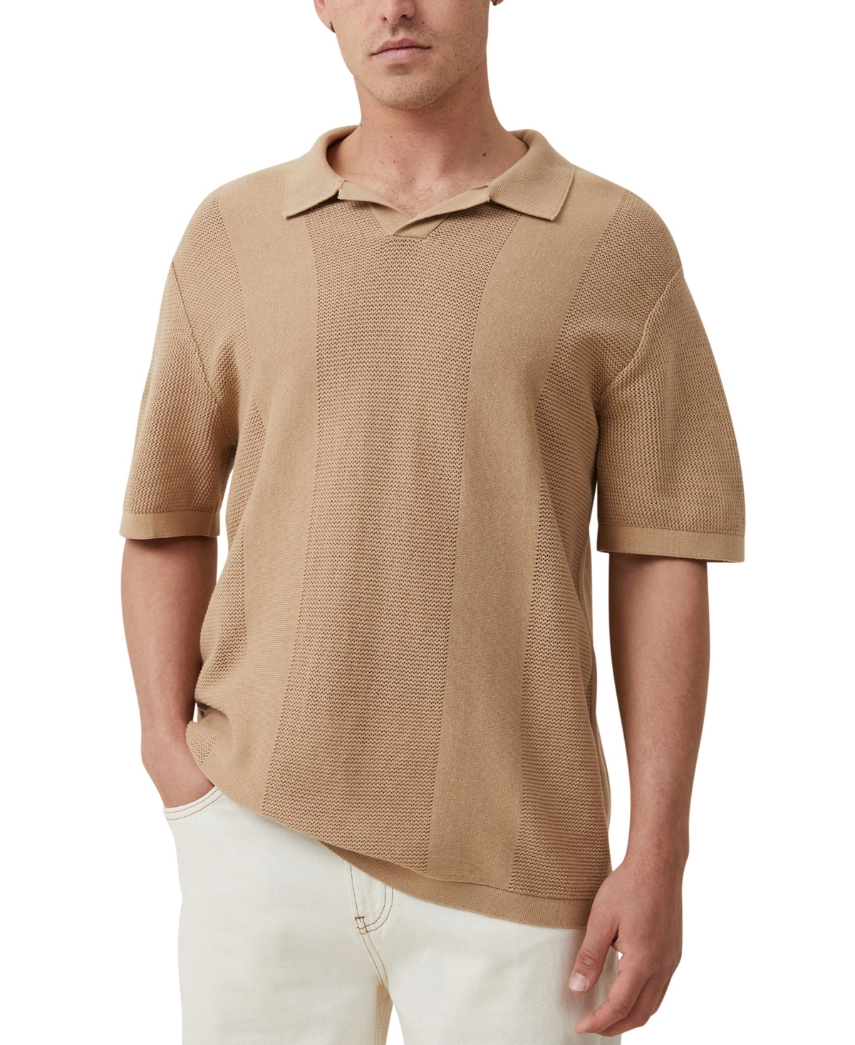 Cotton On Men's Resort Short Sleeve Polo Shirt In Tan