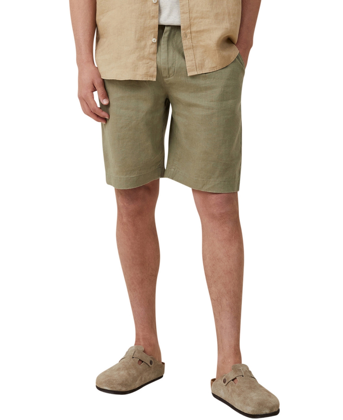 Cotton On Men's Linen Pleat Shorts
