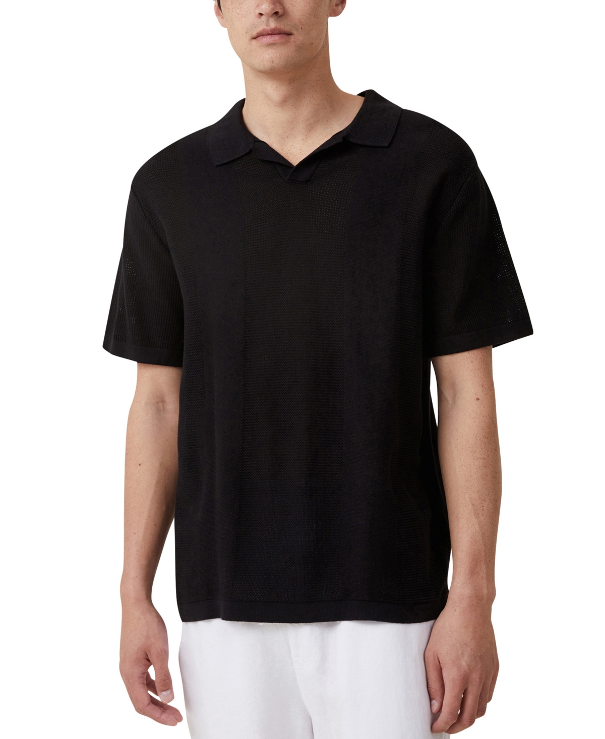 Cotton On Men's Resort Short Sleeve Polo Shirt In Black