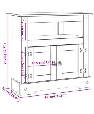 Console Table Mexican Pine Corona Range 31.5"x16.9"x30.7"