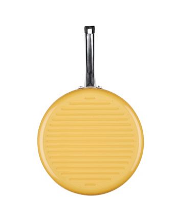 Style Nonstick Cookware Deep Round Grill Pan, 11.25-Inch, Yellow