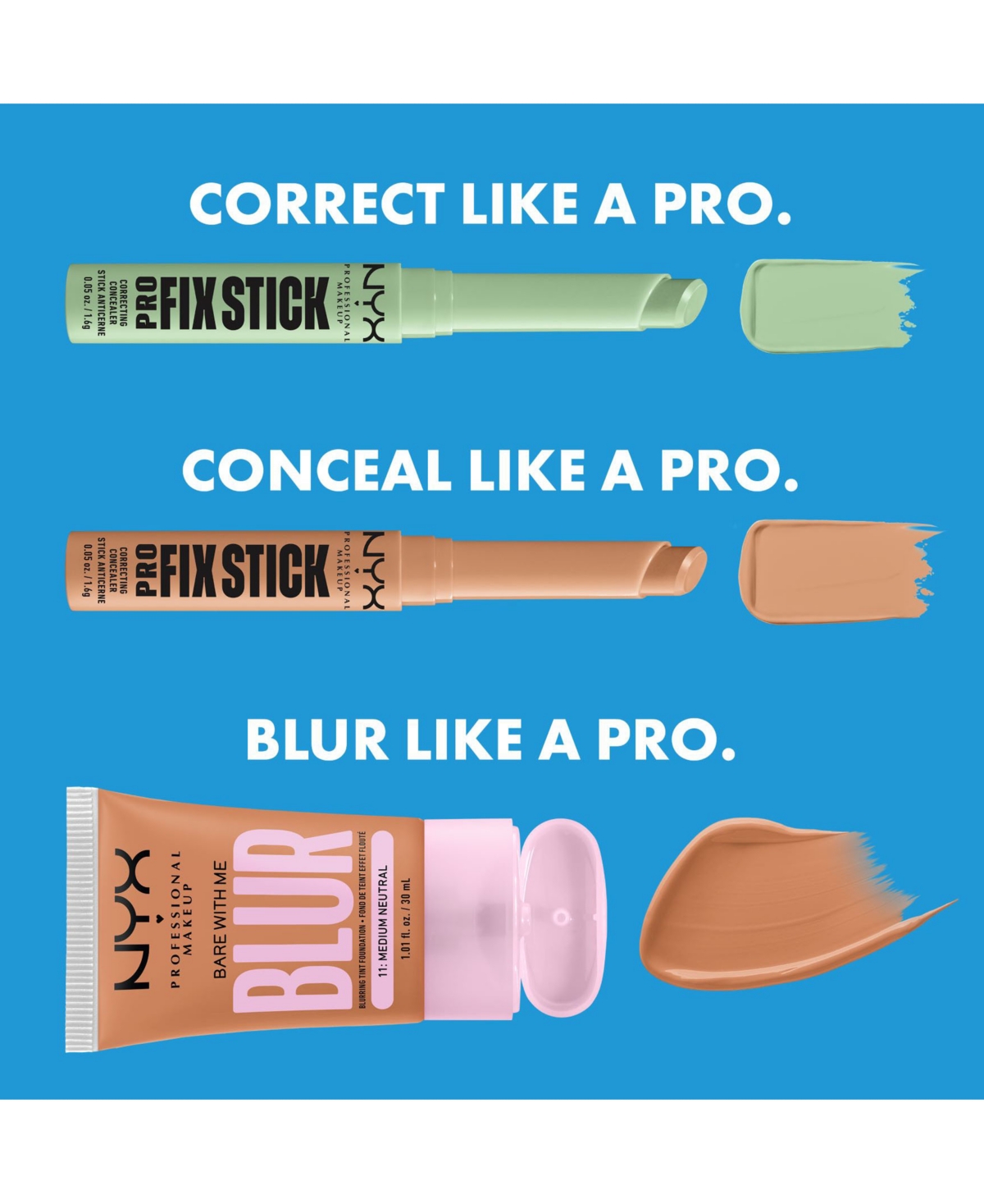Nyx Professional Makeup Pro Fix Stick Correcting Concealer, oz.