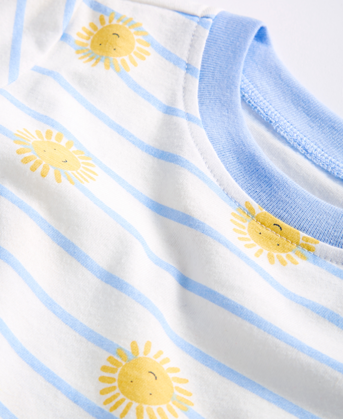 Shop First Impressions Baby Boys Sun-print Striped T-shirt, Created For Macy's In Angel White