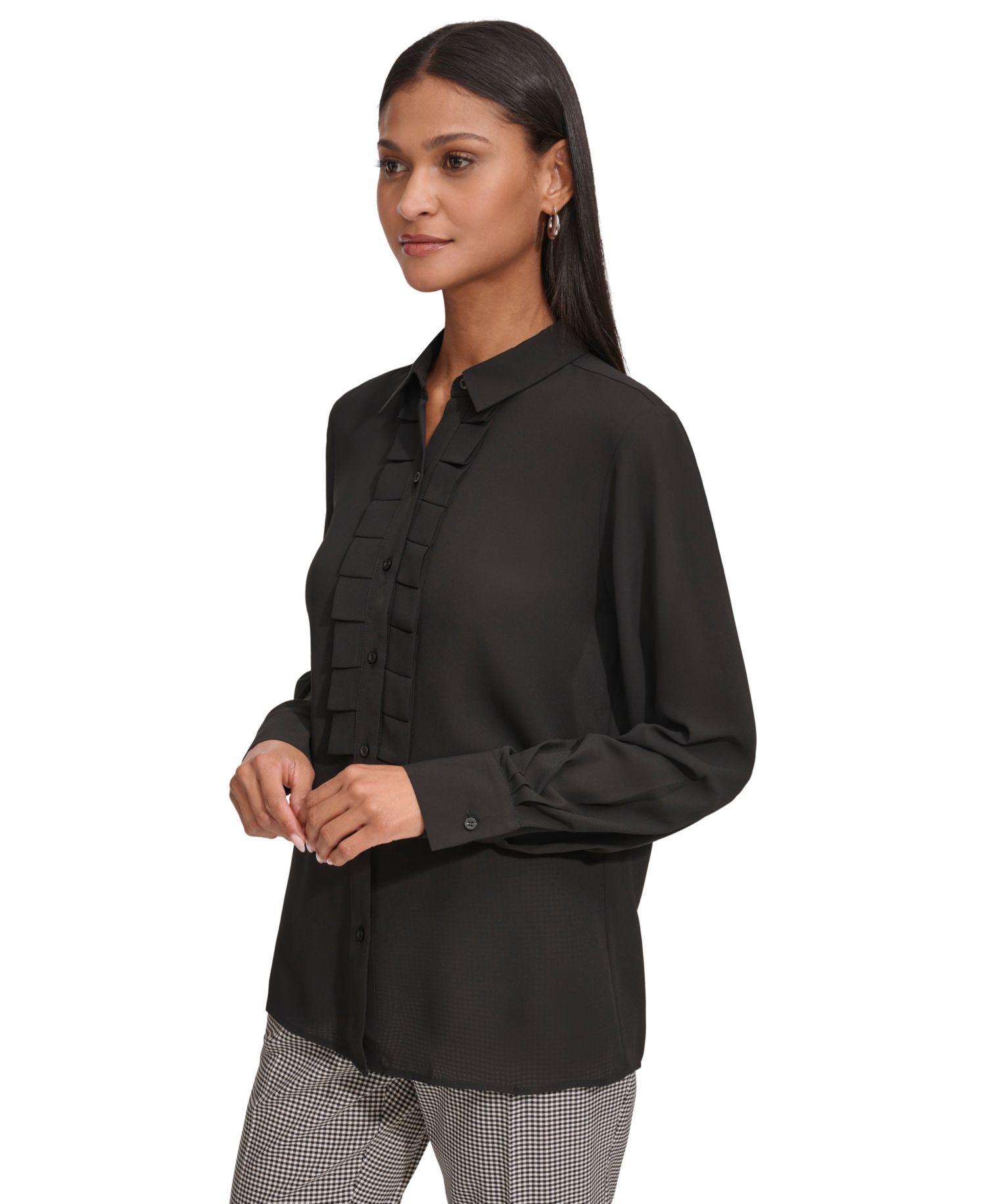 Petite Ruffled Blouse