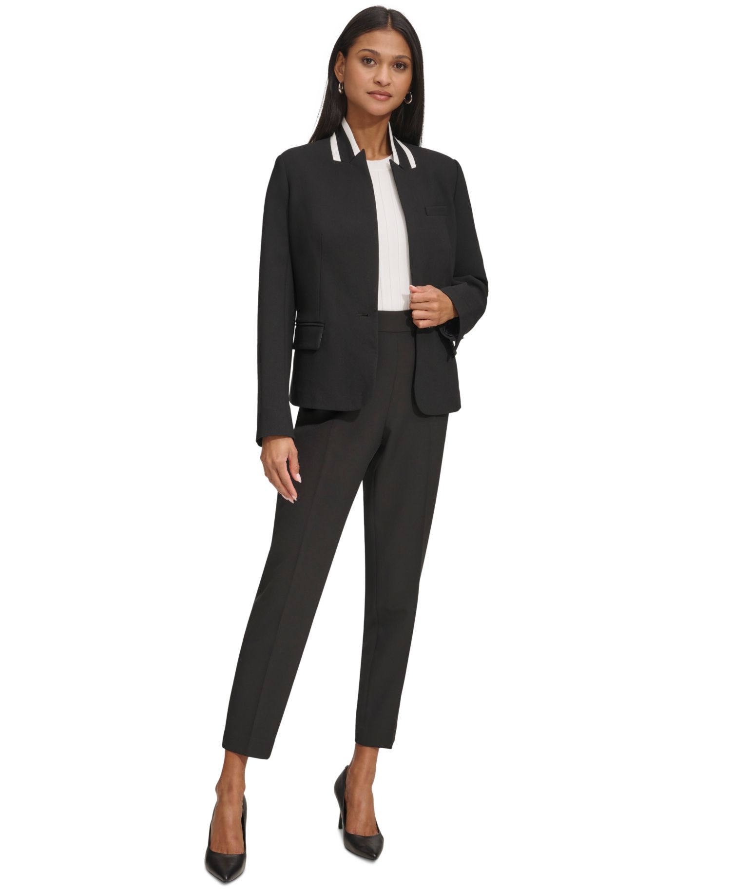 Women's Reverse Lapel One Button Blazer