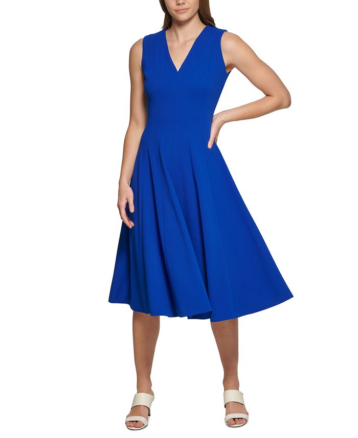 Calvin Klein Petite Sleeveless Midi Dress - Macy's