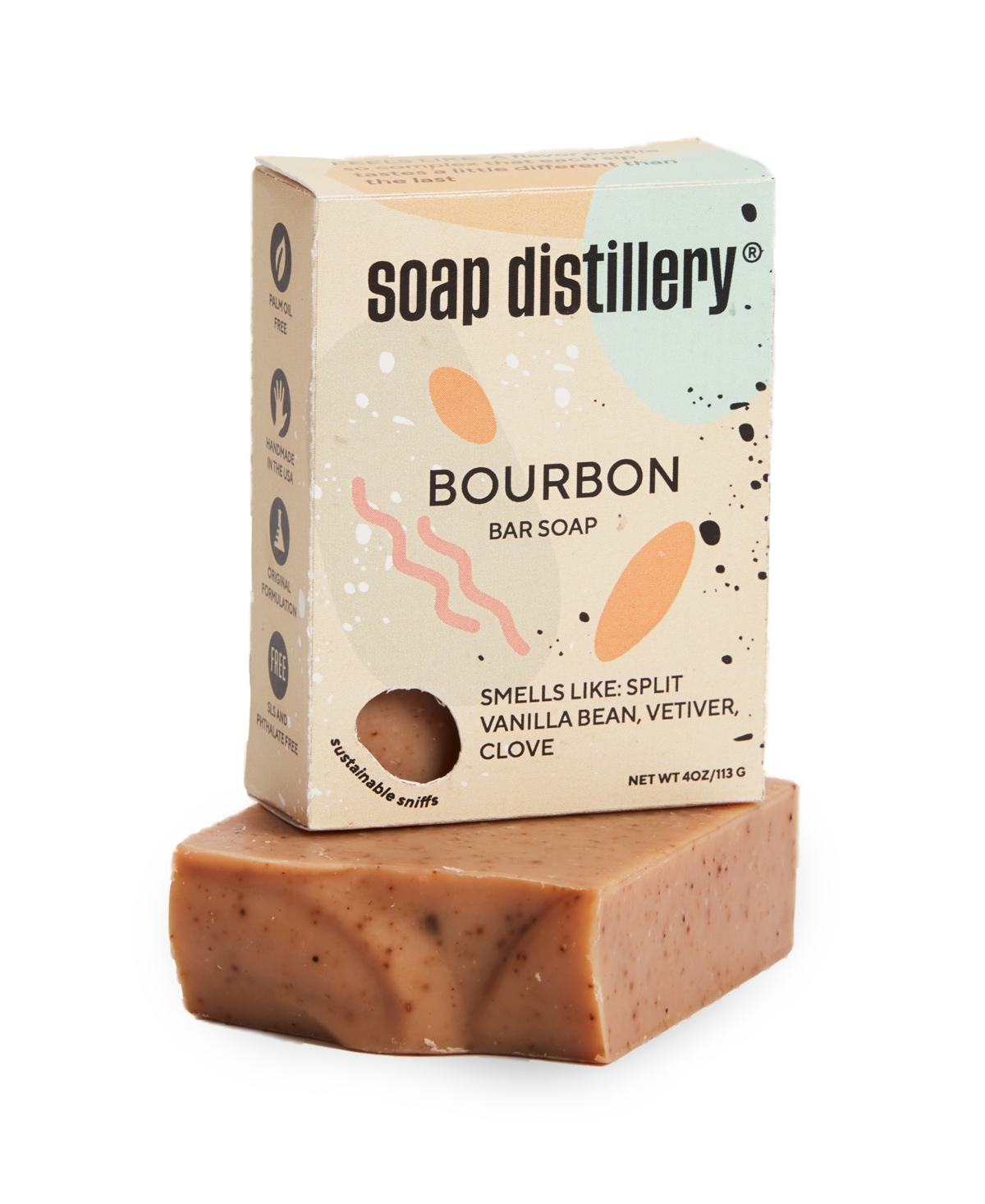 Bourbon Soap Bar - Brown