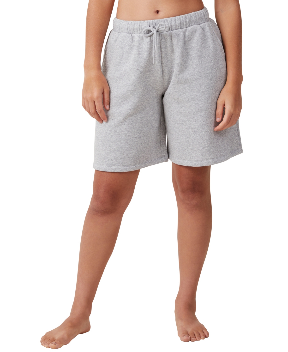 Cotton On Women's Fleece Lounge Jort Shorts In Mid Gray Marle