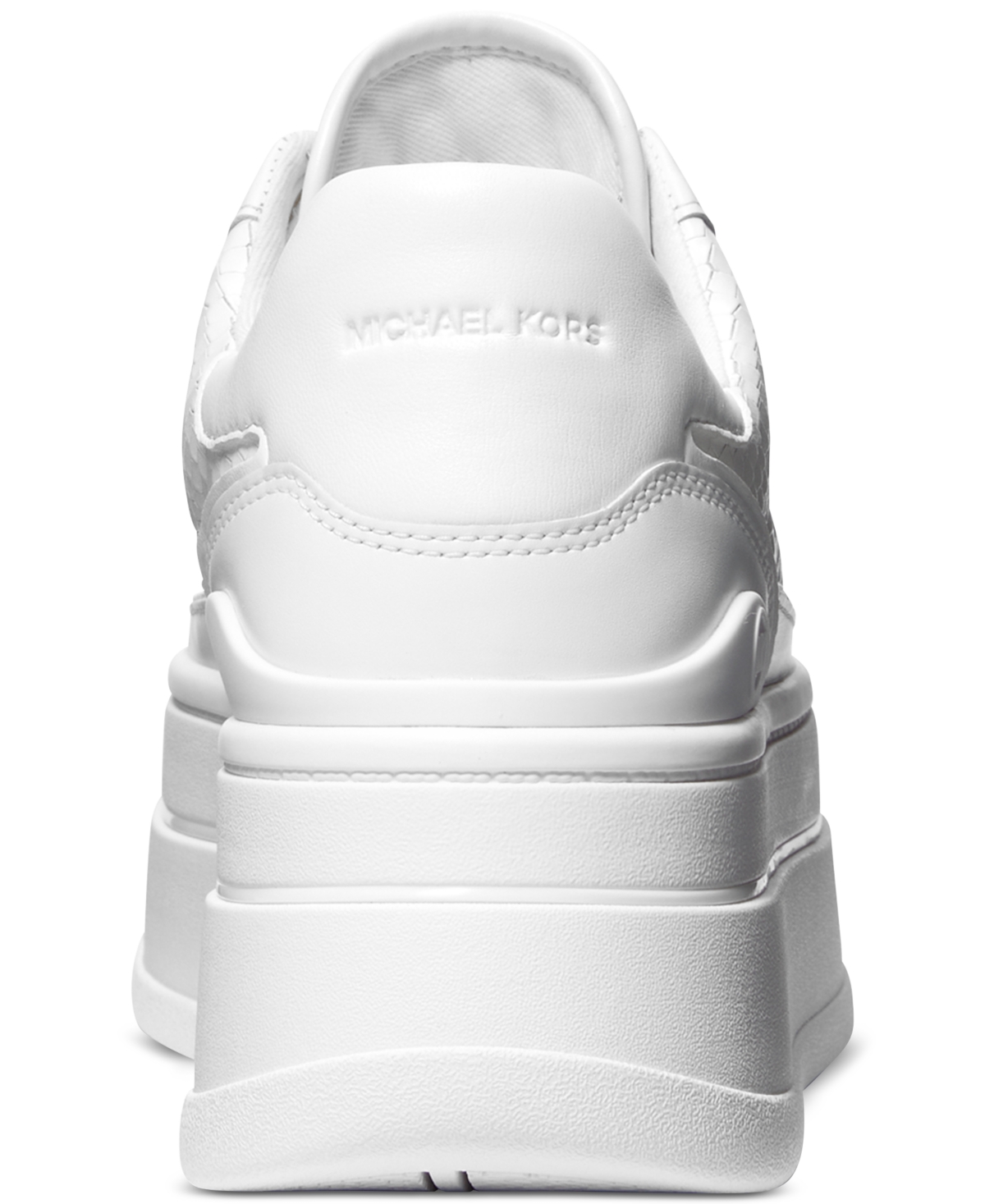 Shop Michael Kors Michael  Women's Hayes Lace-up Platform Sneakers In Optic White
