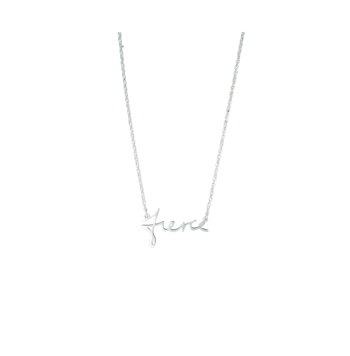 316L Absolute Affirmation Silver-Tone "Fierce" Necklace - Silver Plated