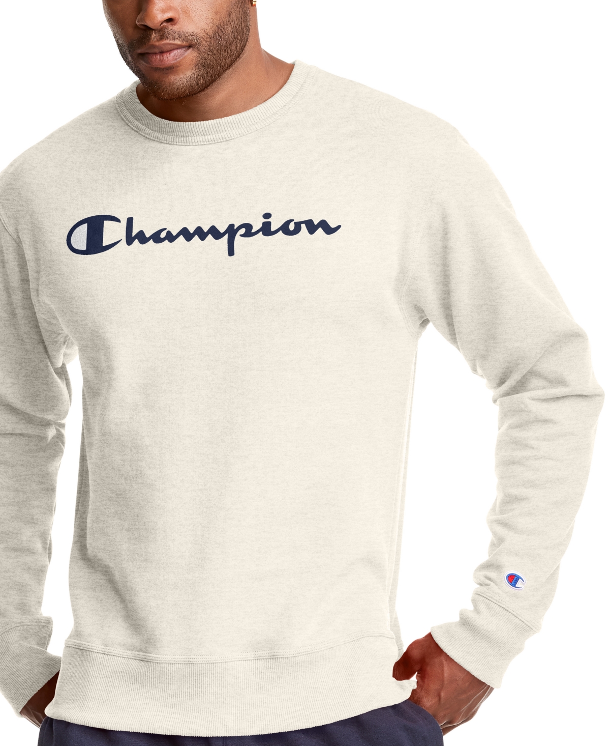 Men's Powerblend Fleece Logo Sweatshirt - Stone Crush Blue