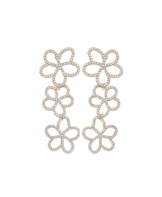 Pave Posey Drop Earrings