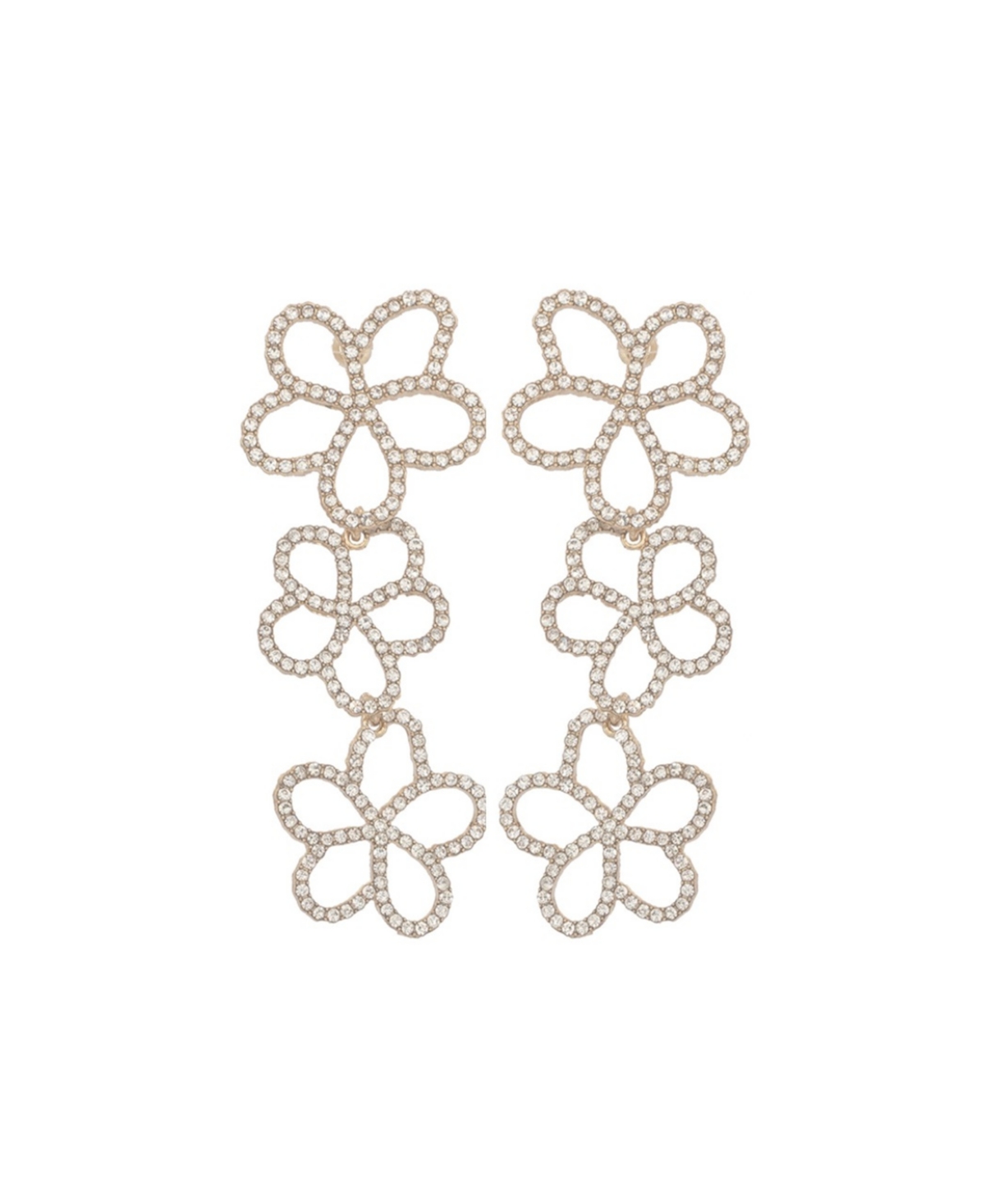 Shop Accessory Concierge Pave Posey Drop Earrings In Clear