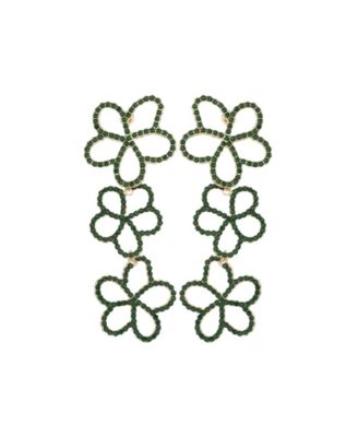 Accessory Concierge Pave Posey Drop Earrings - Green 36$