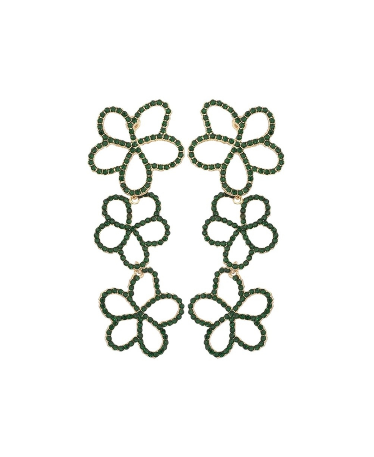 Shop Accessory Concierge Pave Posey Drop Earrings In Green