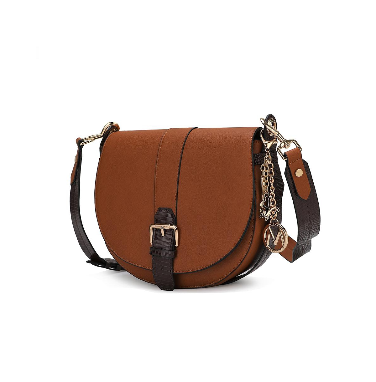 Mkf Collection Ayla Snake-Embossed Color Block Shoulder Bag by Mia K