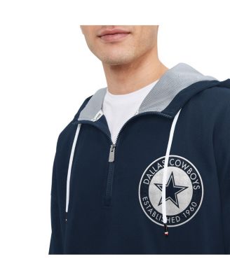 Men's Navy Dallas Cowboys Aaron Quarter-Zip Hoodie