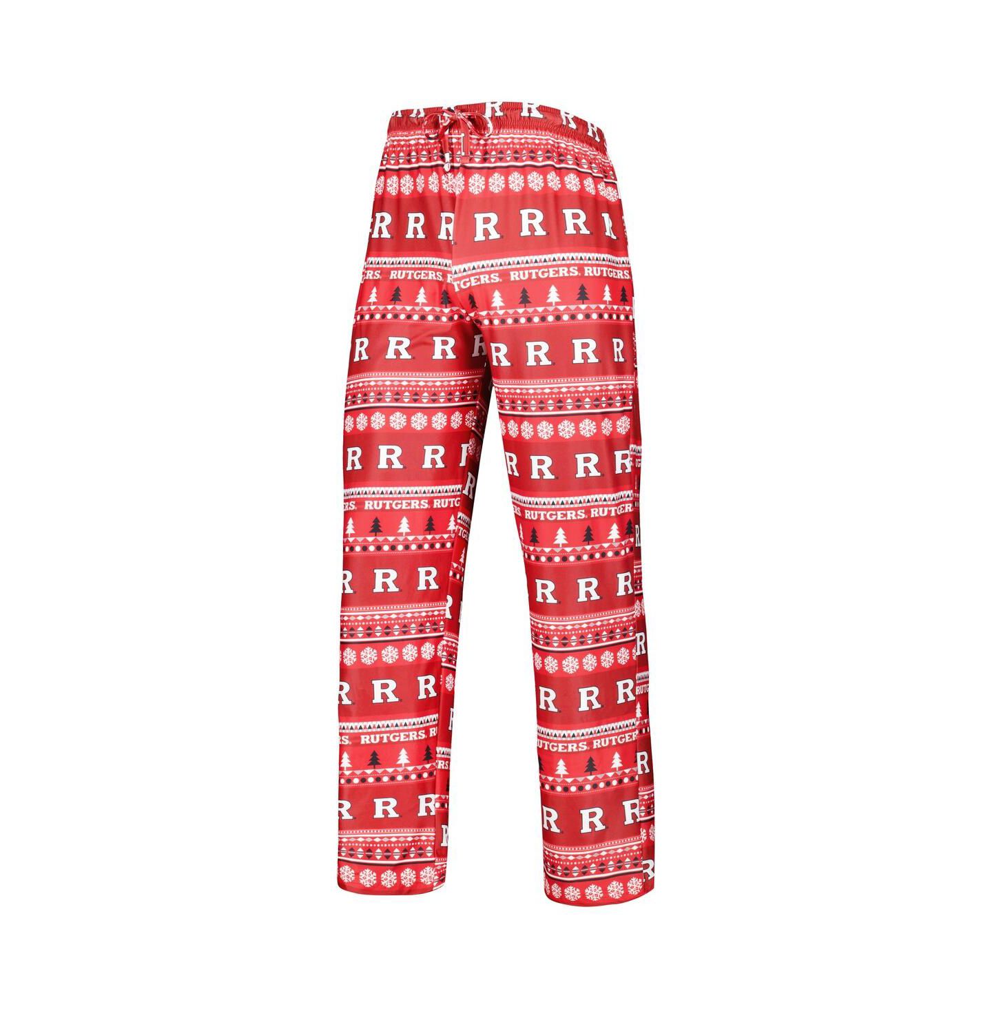 Мужская пижама Concepts Sport Rutgers Scarlet Knights Swivel: футболка и штаны, Scarlet — фото 4