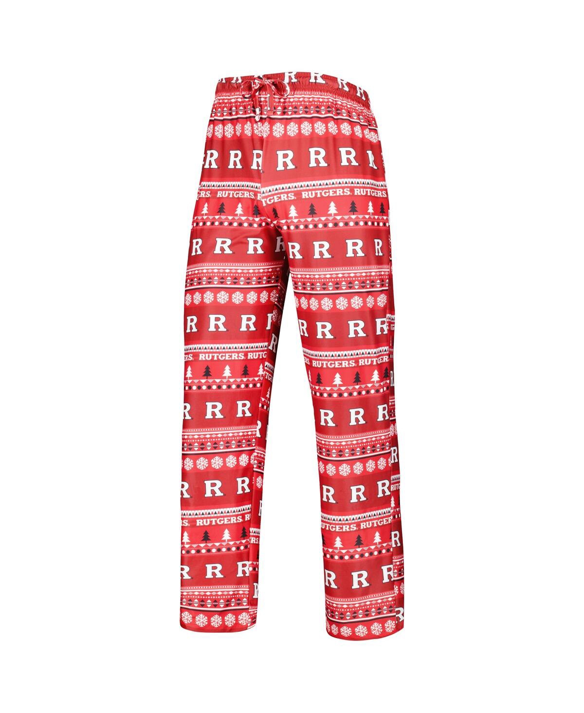 Men's Concepts SportRutgersKnights Swivel Long Sleeve T-shirt and Pants Sleep Set - Scarlet