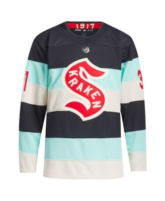 adidas Men's Philipp Grubauer Deep Sea Blue Seattle Kraken 2024