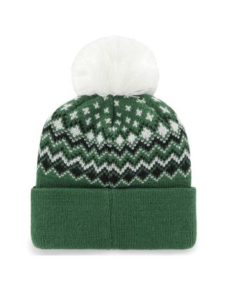 Women's Green New York Jets Elsa Cuffed Knit Hat with Pom