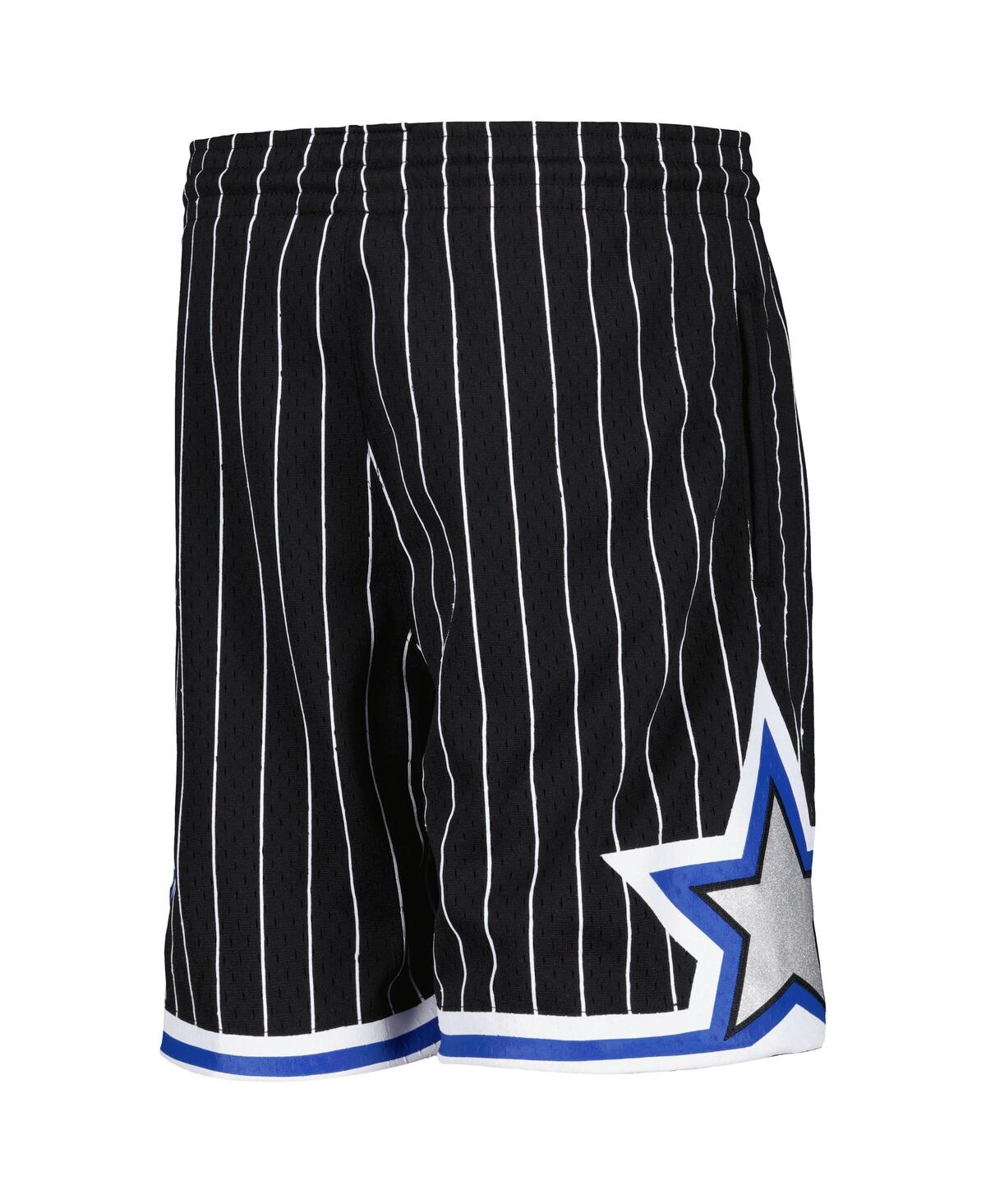 Big Boys Mitchell & Ness Black Orlando Magic Hardwood Classics Swingman Shorts