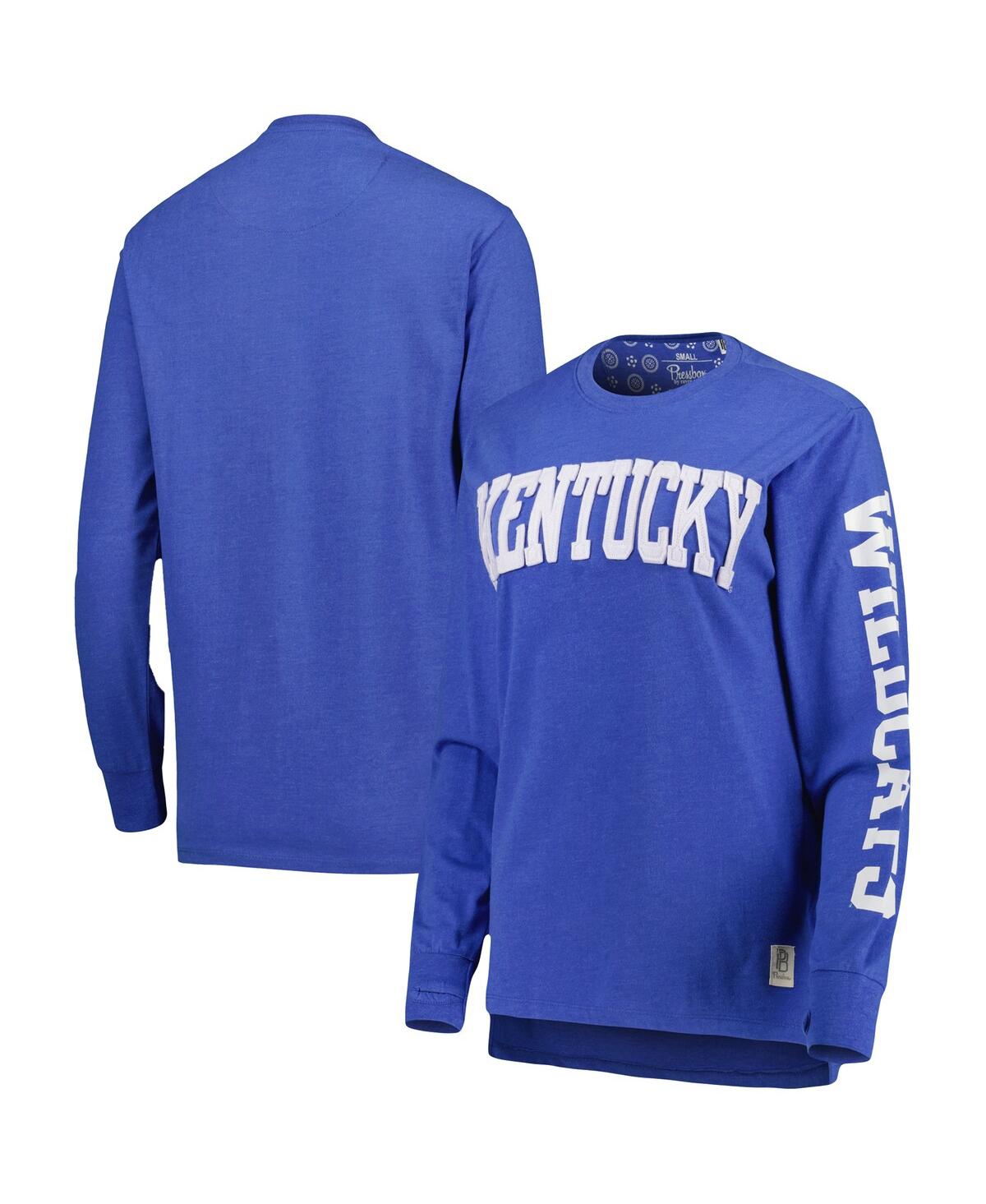 Women's Pressbox Royal Kentucky Wildcats Two-Hit Canyon Long Sleeve T-shirt - Royal