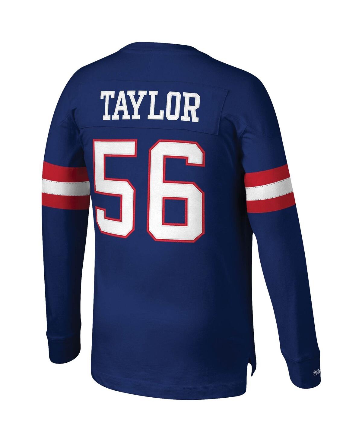 Men's Mitchell & Ness Lawrence TaylorNew York Giants Big and Tall Cut & Sew Player Name and Number Long Sleeve T-shirt - Royal