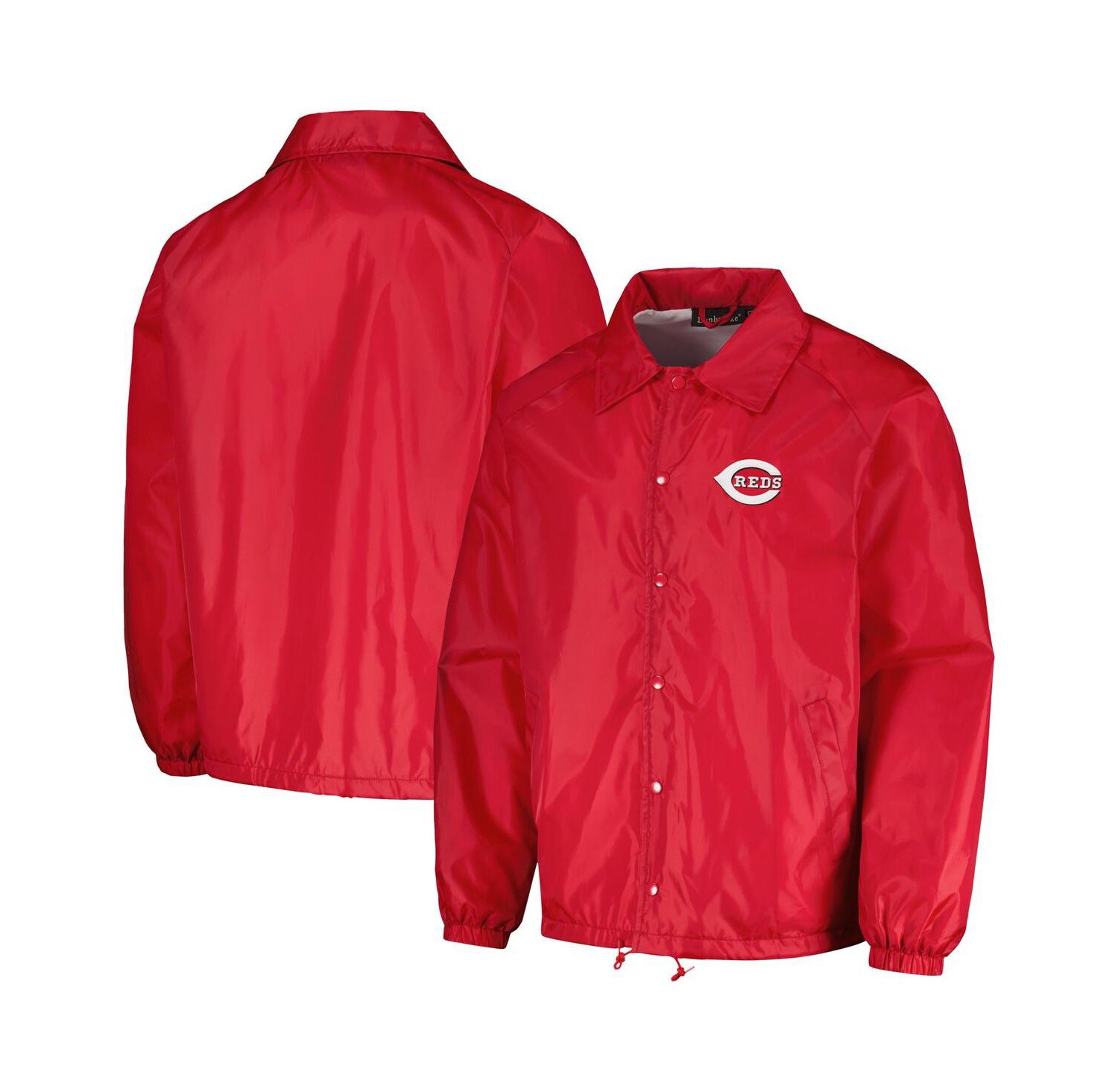Men's Red Cincinnati Reds Coach's Raglan Full-Snap Windbreaker Jacket