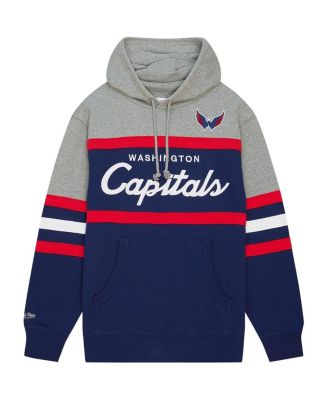Men's Navy, Gray Washington Capitals Head Coach Pullover Hoodie