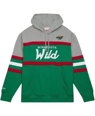 Men's Green, Gray Minnesota Wild Head Coach Pullover Hoodie