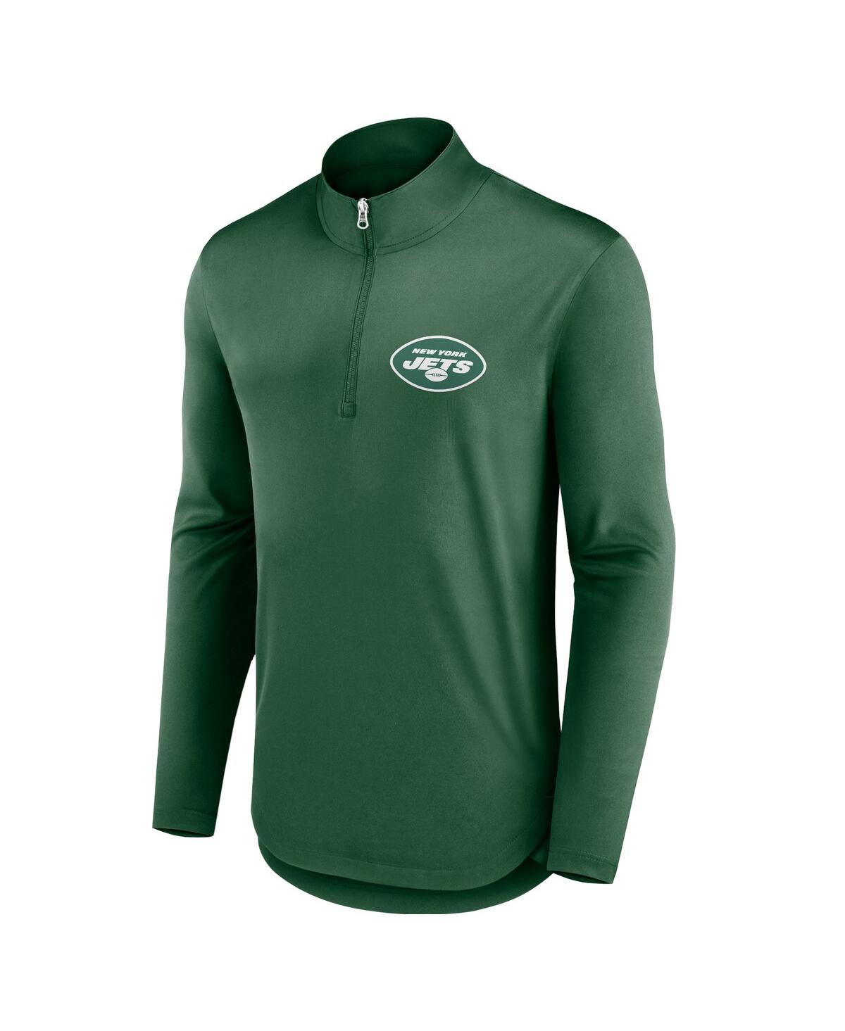 Men's FanaticsNew York Jets Quarterback Quarter-Zip Top - Green