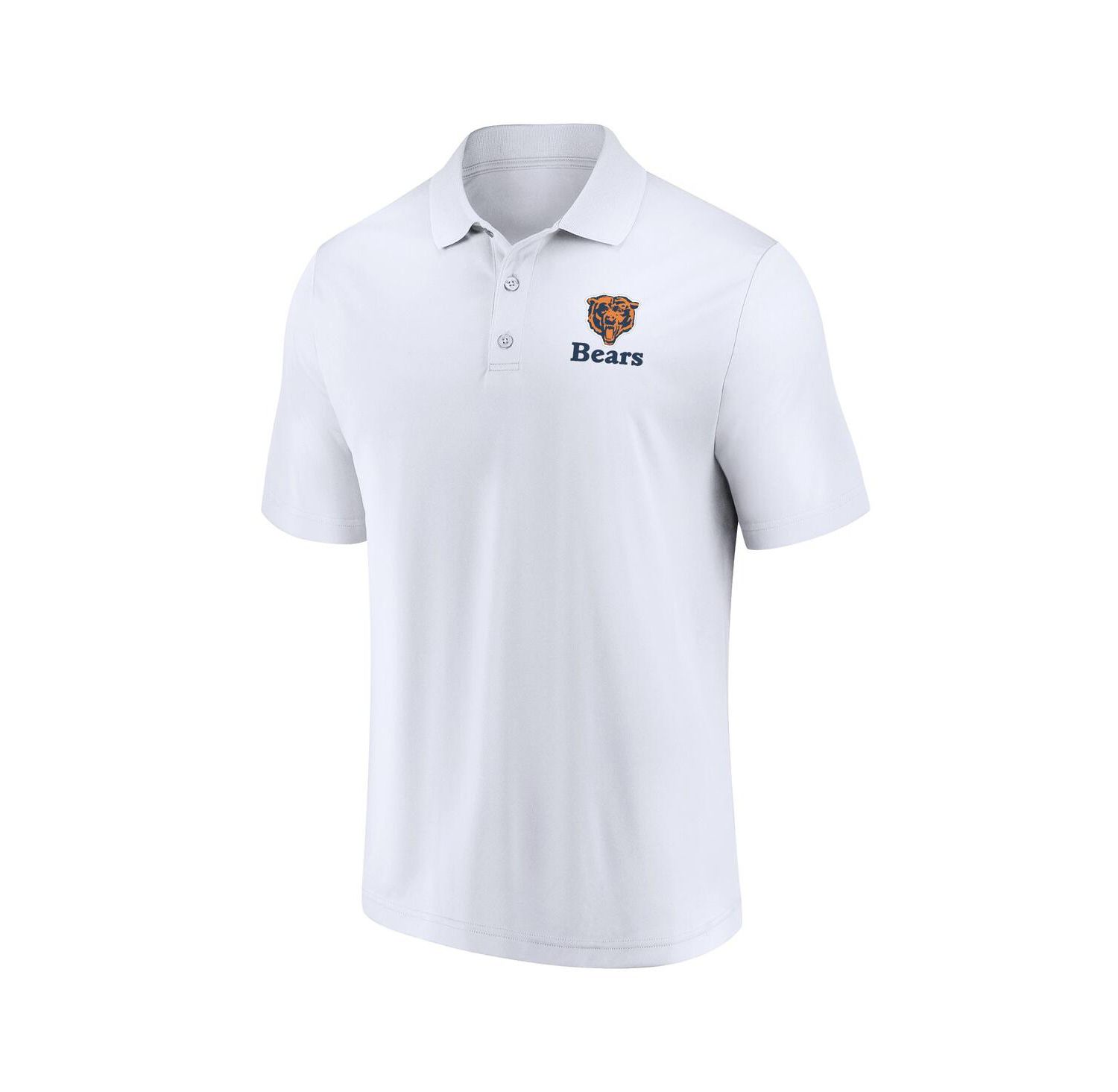 Men's White, Navy Distressed Chicago Bears Throwback Two-Pack Polo Shirt Set