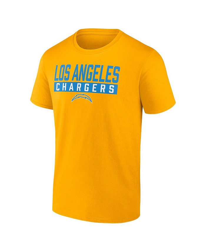 Fanatics Men's Branded Gold, Powder Blue Los Angeles Chargers T-shirt ...