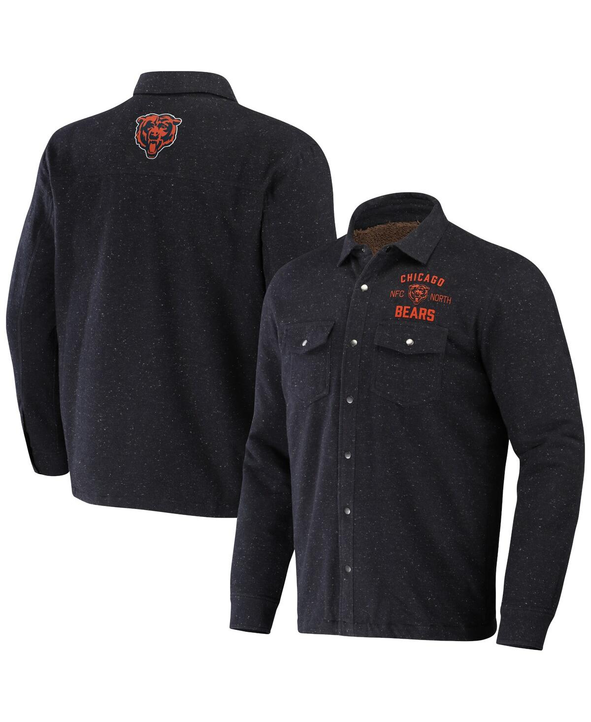 Fanatics Men's Nfl X Darius Rucker Collection By  Charcoal Cincinnati Bengals Shacket Full-snap Jacke In Navy,brown