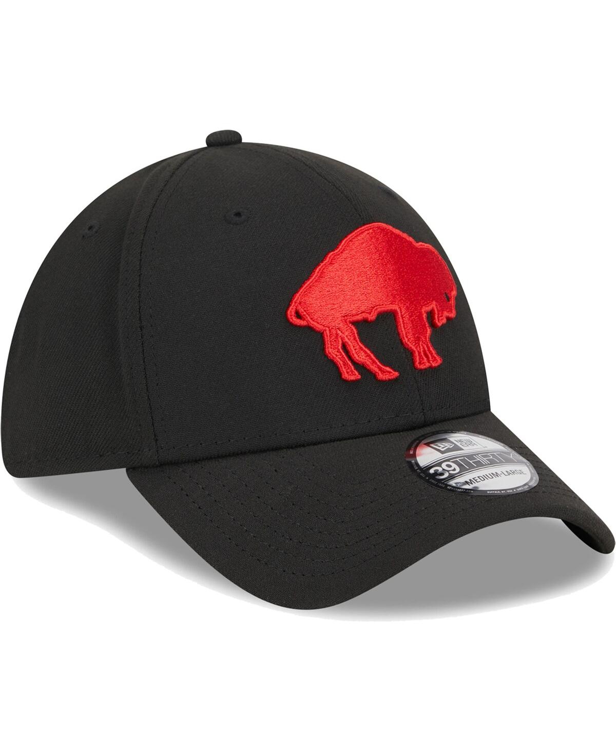 Men's New EraBuffalo Bills Throwback Main 39THIRTY Flex Hat - Black