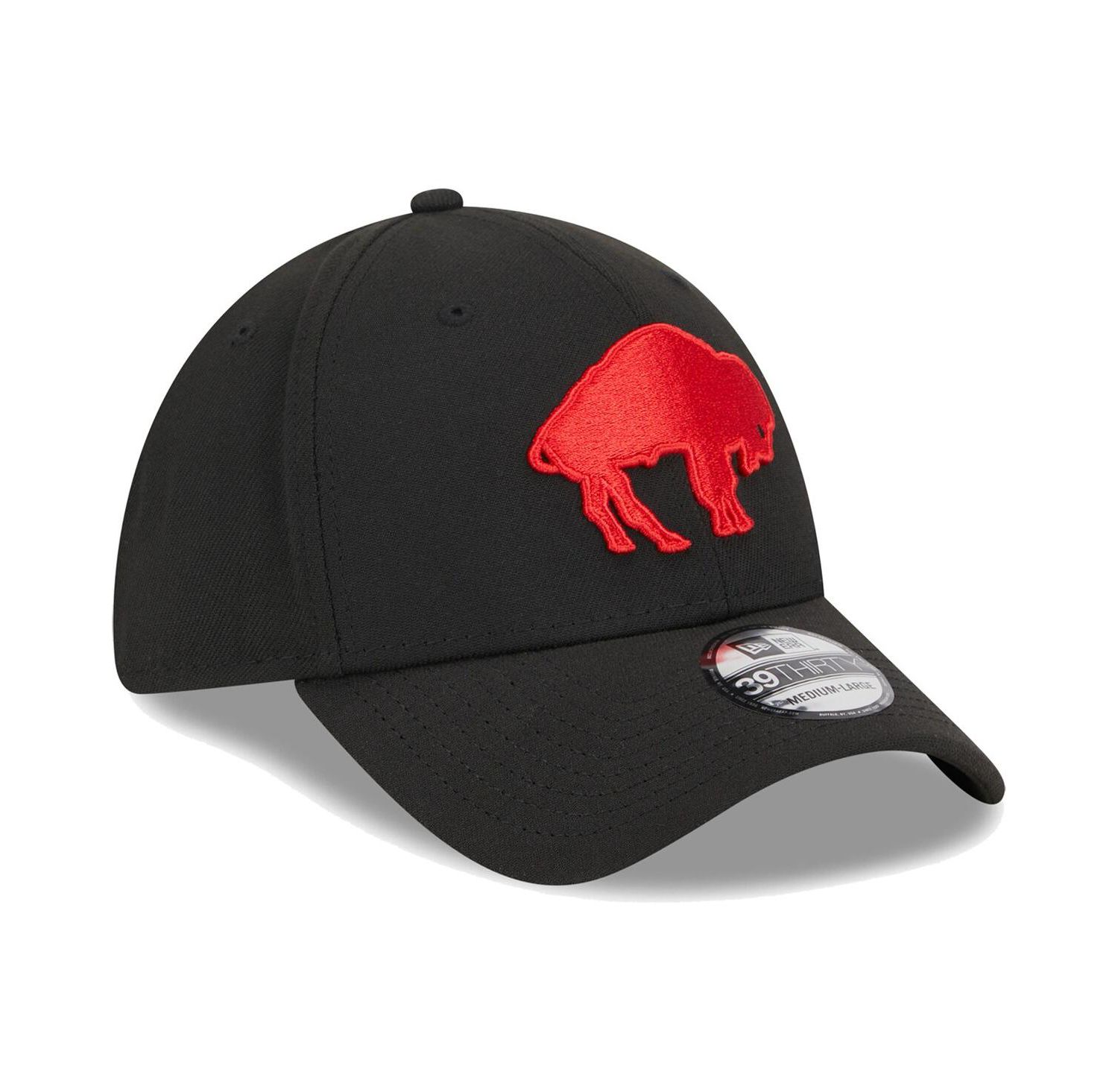 Men's Black Buffalo Bills Throwback Main 39THIRTY Flex Hat