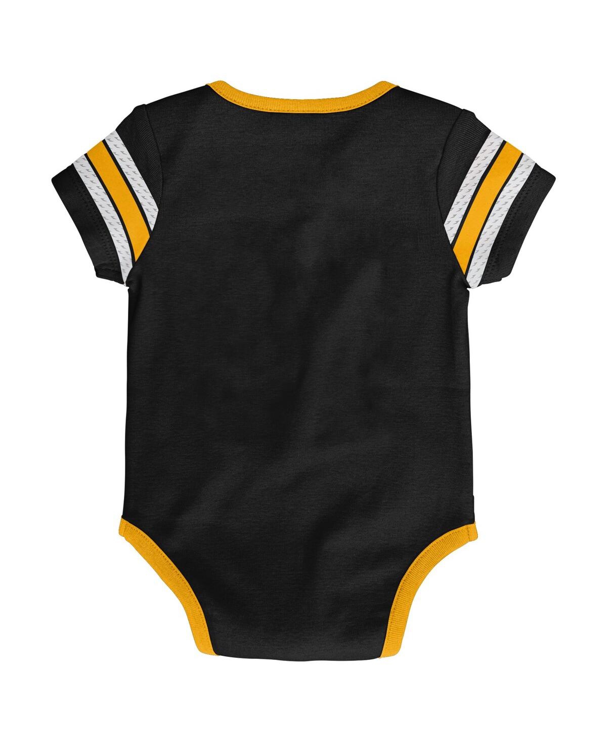 Outerstuff Infant Boys And Girls Black Pittsburgh Penguins Hockey Jersey Bodysuit In Black
